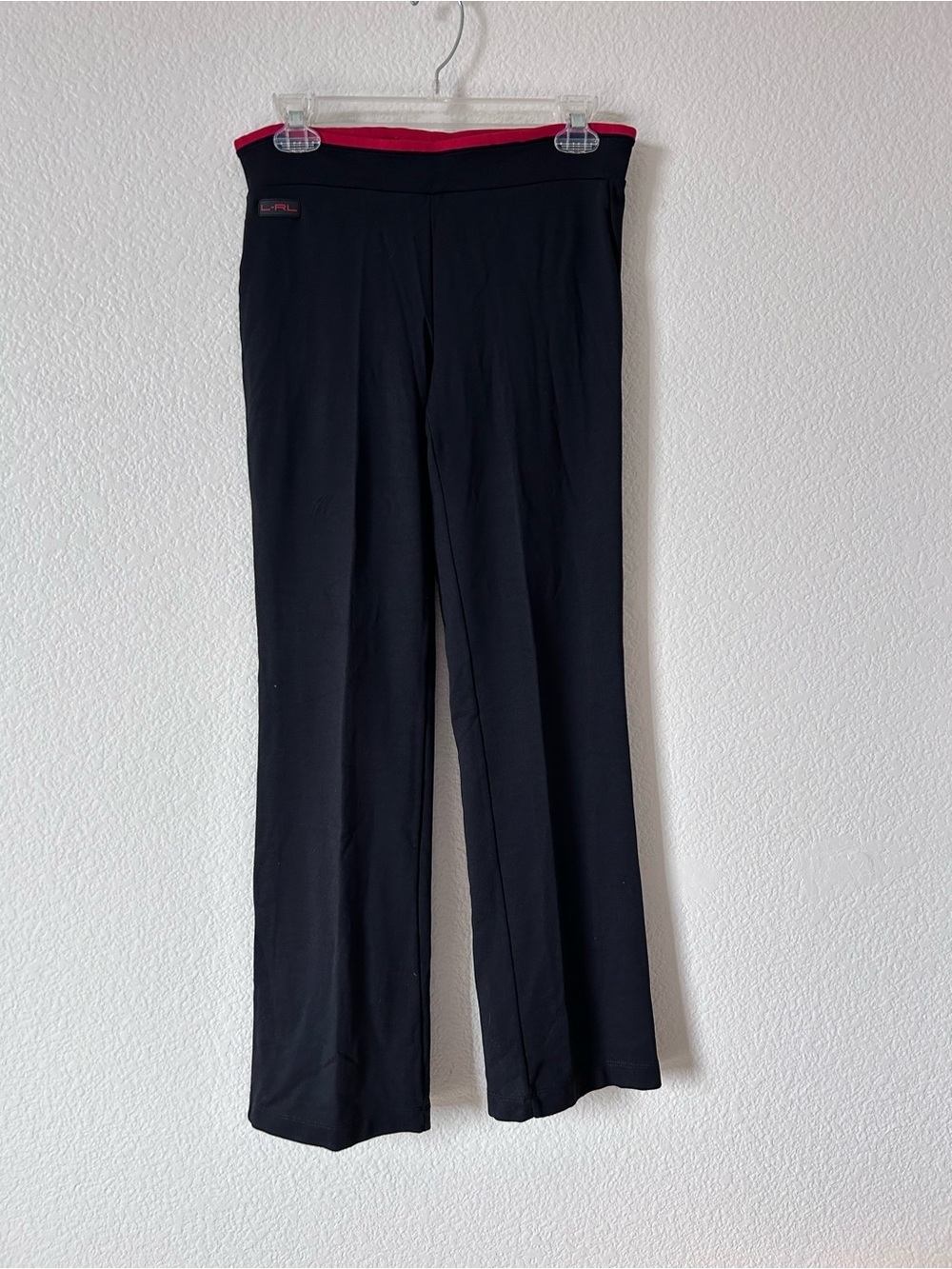 Lauren Ralph Lauren Black Straight Leg Athletic Active Casual Sporty Pants